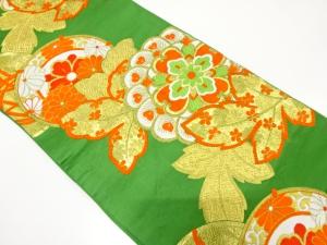 アンティーク　華紋に鼓模様織り出し袋帯（着用可）